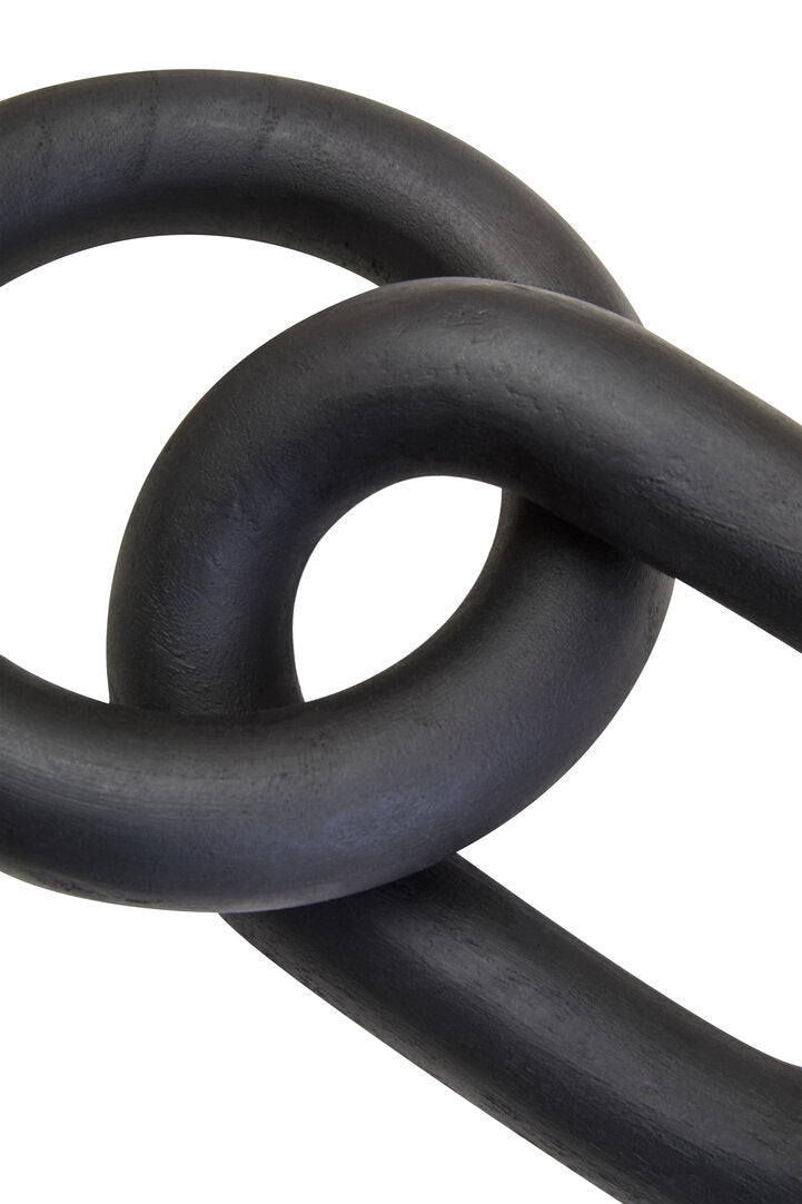 Empire Black Wood 2 Link Chain Decor