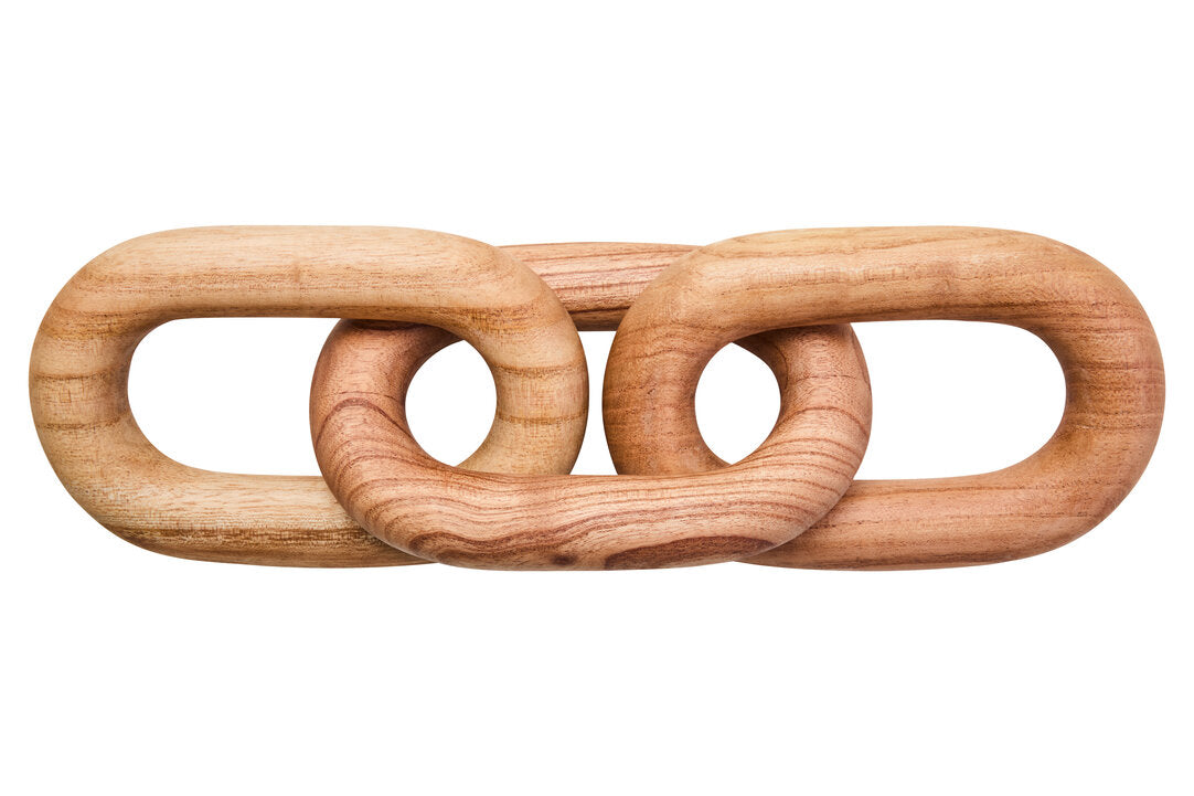 Empire Natural Wood 3 Link Chain Decor