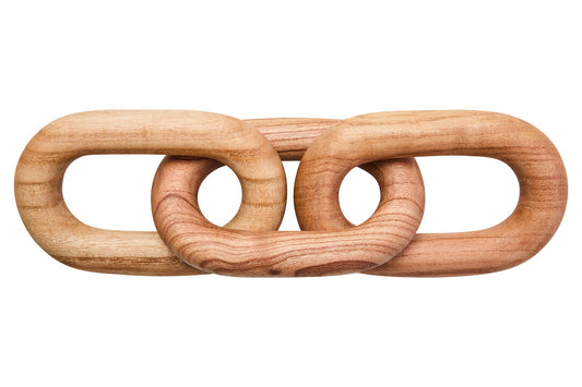 Empire Natural Wood 3 Link Chain Decor