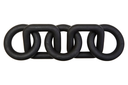 Empire Black Wood Five Link Chain Decor