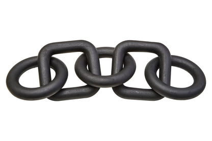 Empire Black Wood Five Link Chain Decor