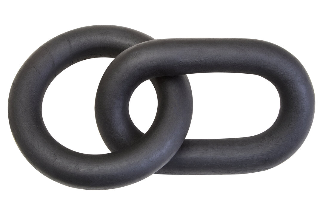 Empire Black Wood 2 Link Chain Decor