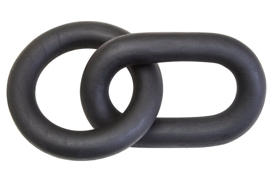 Empire Black Wood 2 Link Chain Decor