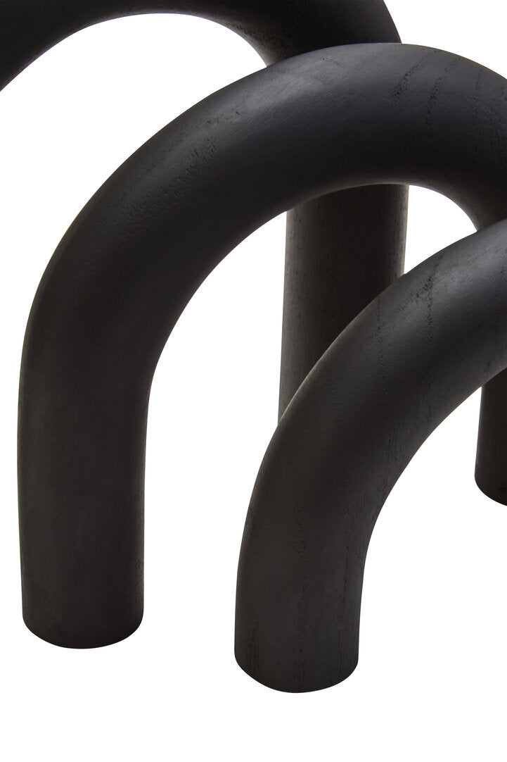 Empire Black Wood Arch Sculpture