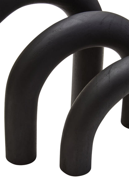 Empire Black Wood Arch Sculpture