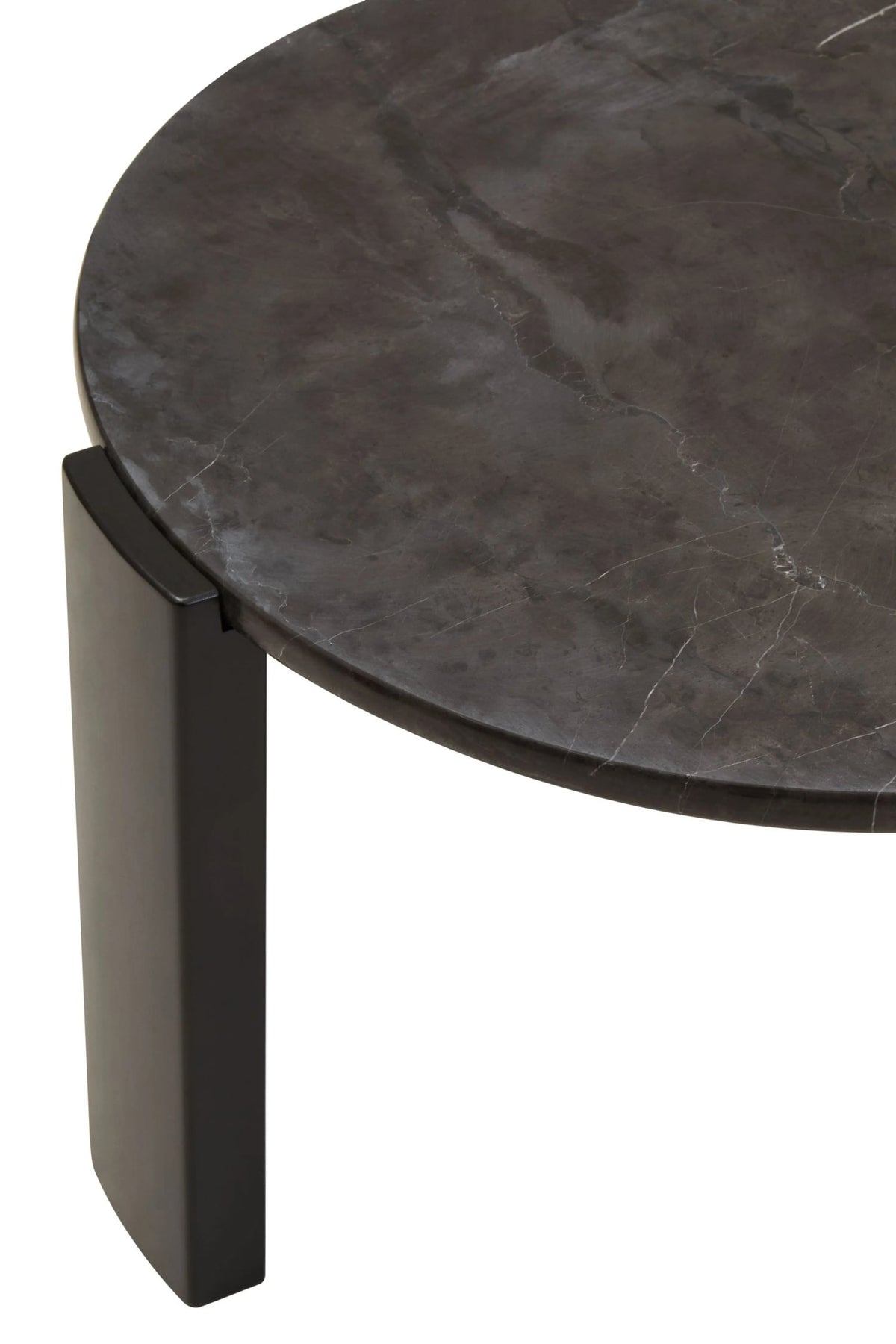 Iberia Black Marble and Acacia Wood Small Coffee Table