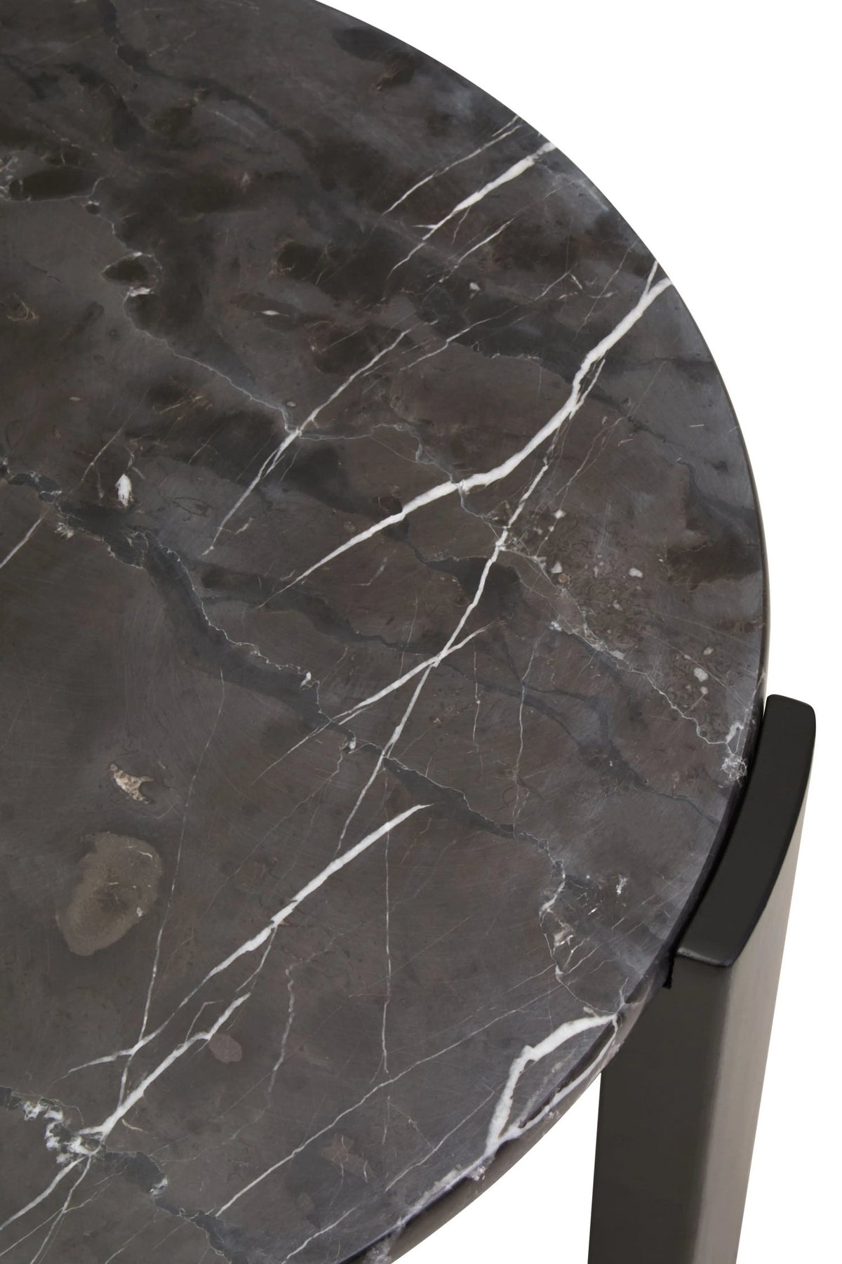 Iberia Black Marble and Acacia Wood Small Coffee Table