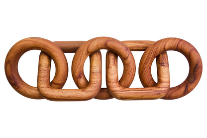 Empire Brown Wood Five Link Chain Decor