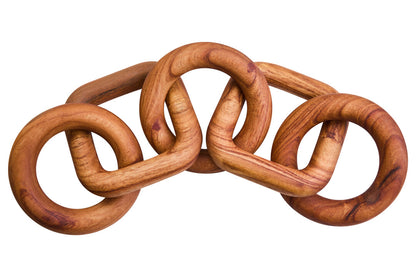 Empire Brown Wood Five Link Chain Decor