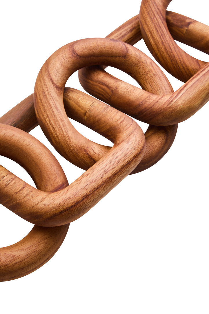 Empire Brown Wood Five Link Chain Decor