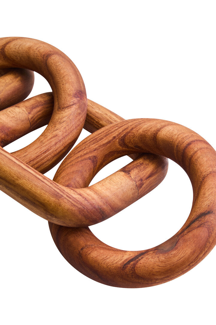 Empire Brown Wood Five Link Chain Decor