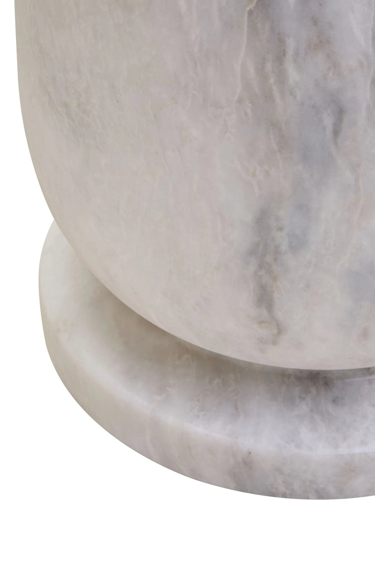 Carrara White Marble Stool and Side Table