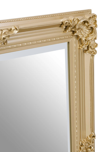 Aurelie Gold Finish Wooden Frame Wall Mirror