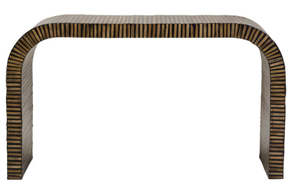 Grove Bamboo Inlay Curved Console Table