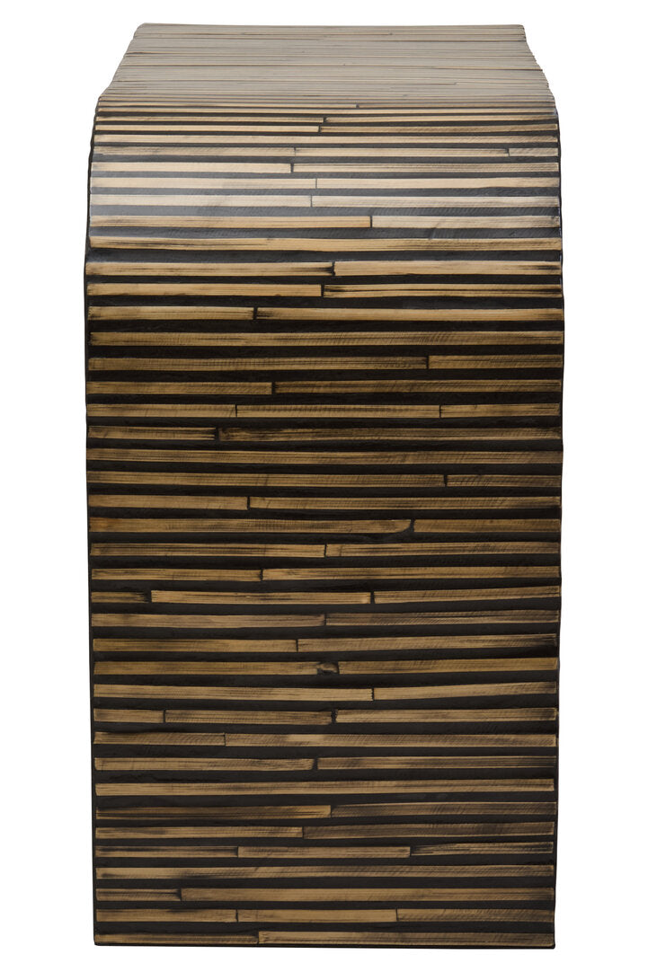 Grove Bamboo Inlay Curved Console Table