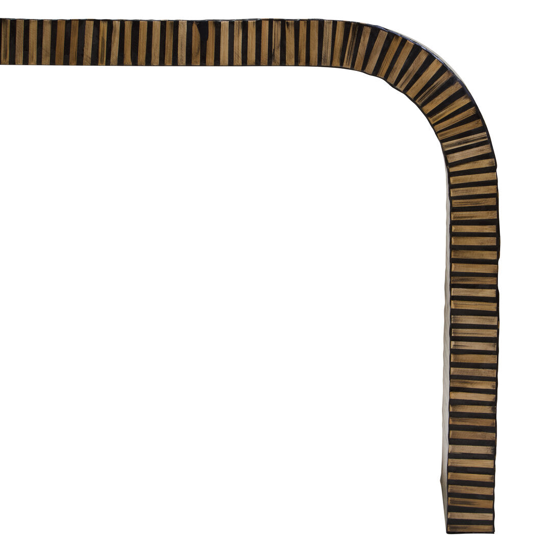 Grove Bamboo Inlay Curved Console Table