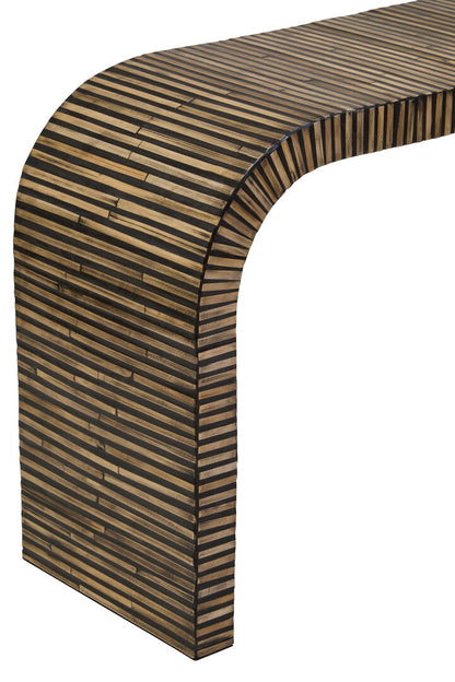 Grove Bamboo Inlay Curved Console Table