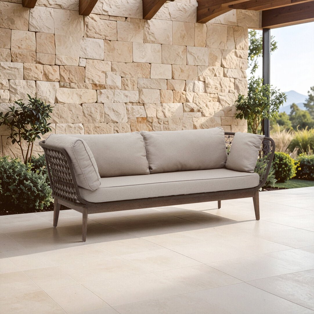 Masterpiece Three Seat Bronze and Charcoal Sof