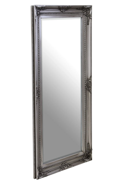Silvane Silver Wooden Frame Full Length Wall Mirror