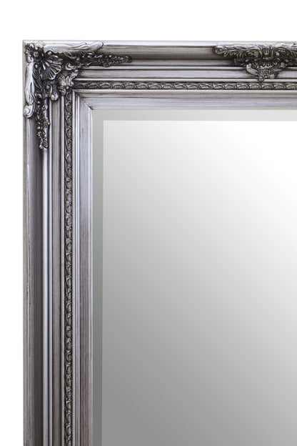 Silvane Silver Wooden Frame Full Length Wall Mirror