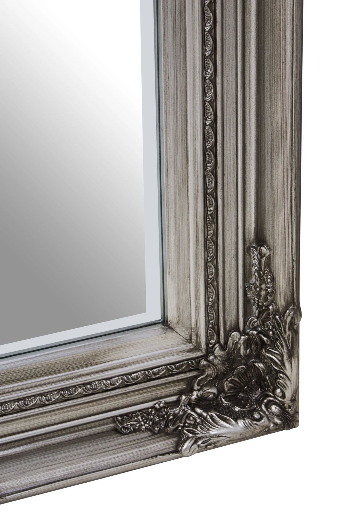 Silvane Silver Wooden Frame Full Length Wall Mirror