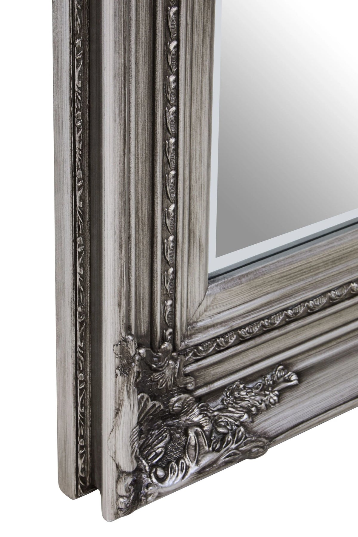 Silvane Silver Wooden Frame Full Length Wall Mirror