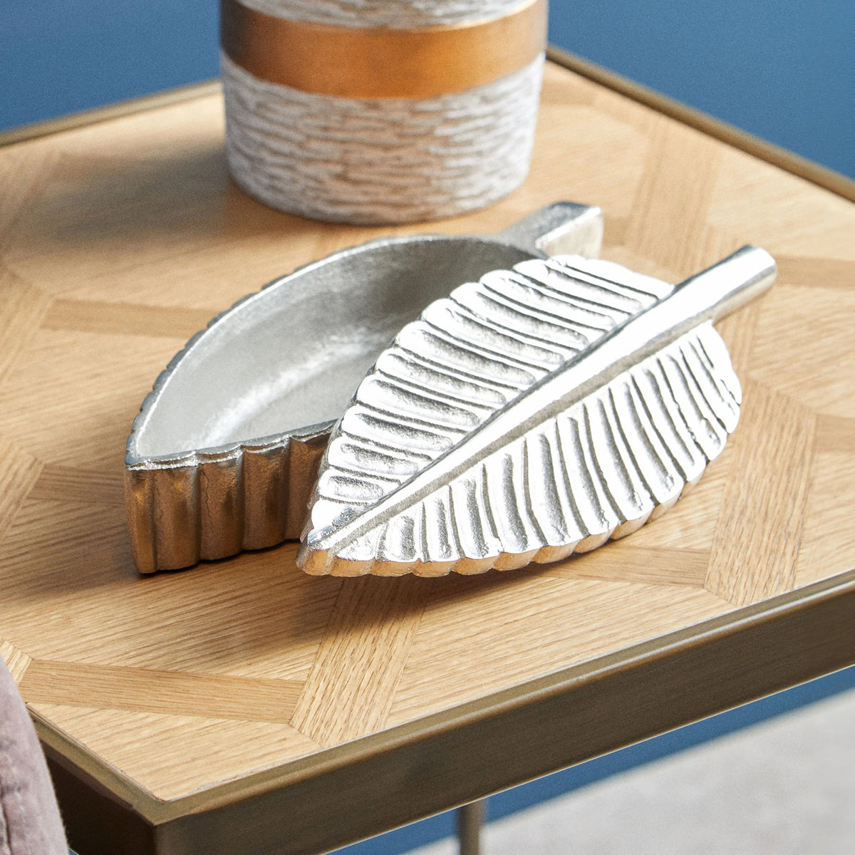 Link Silver Finish Plume Box