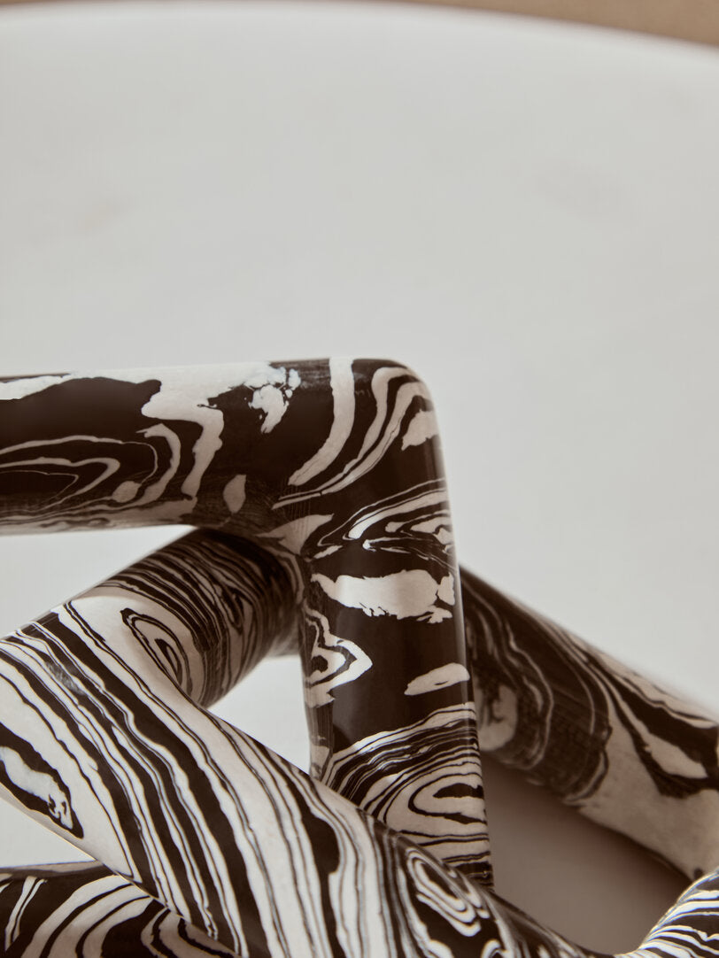 Oslo Black And White Marble Two Link Chain