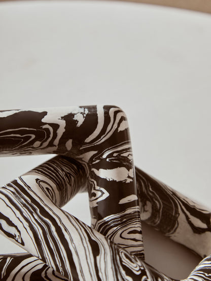 Oslo Black And White Marble Two Link Chain
