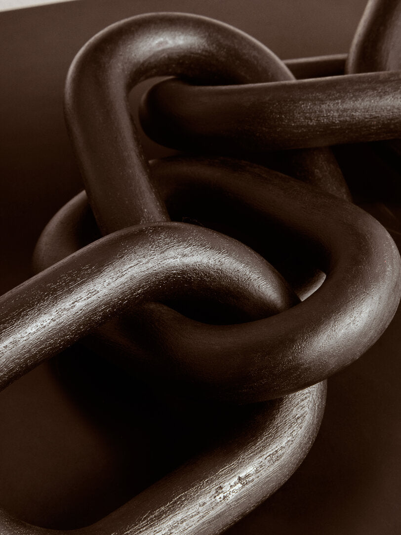 Empire Black Wood Five Link Chain Decor