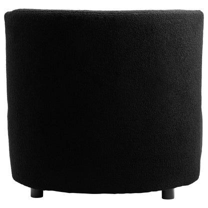 Aspen Black Boucle Effect Armless Lounge Chair