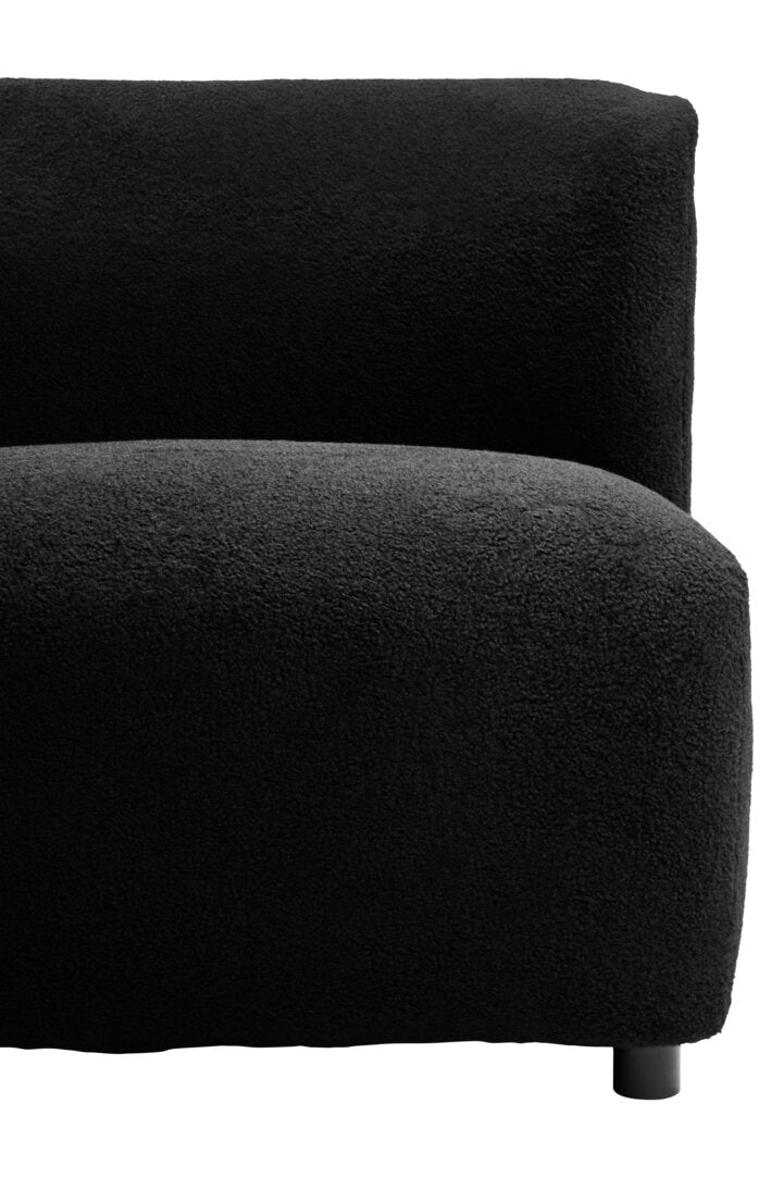 Aspen Black Boucle Effect Armless Lounge Chair