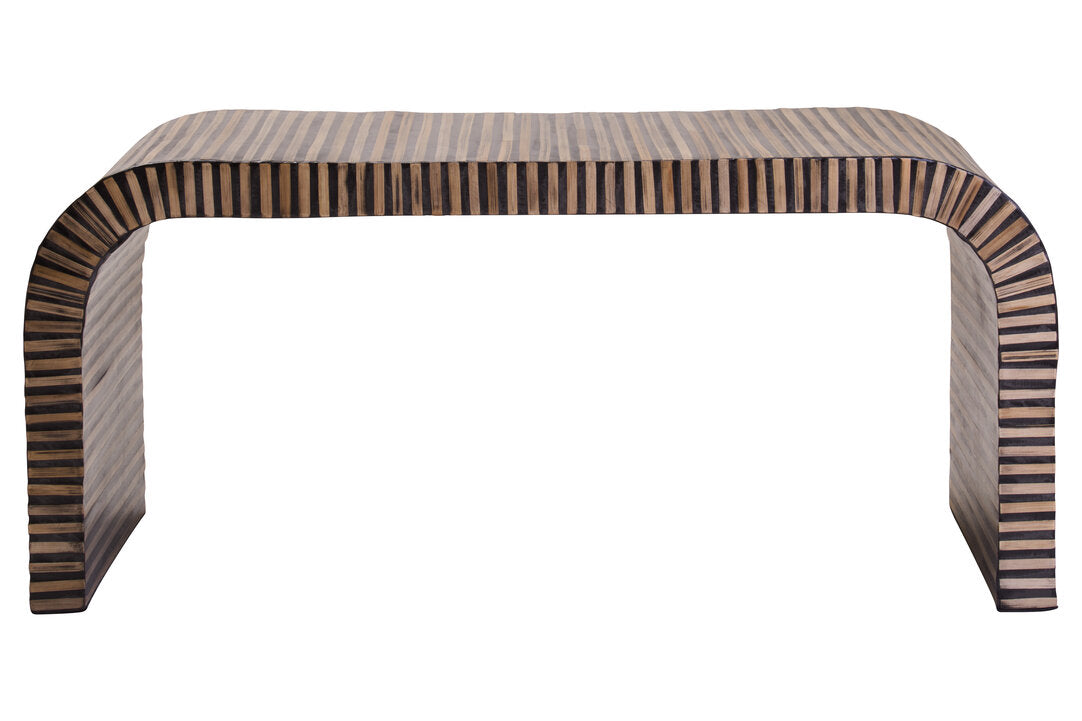 Grove Bamboo Inlay Curved Coffee Table