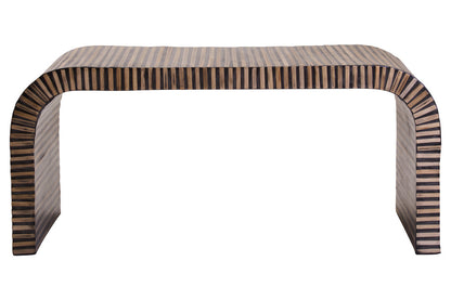 Grove Bamboo Inlay Curved Coffee Table