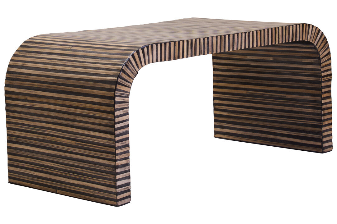 Grove Bamboo Inlay Curved Coffee Table