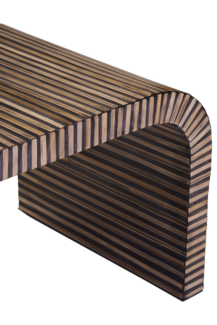 Grove Bamboo Inlay Curved Coffee Table