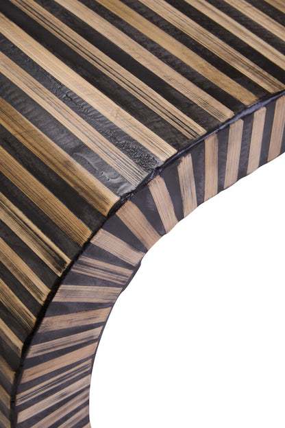 Grove Bamboo Inlay Curved Coffee Table