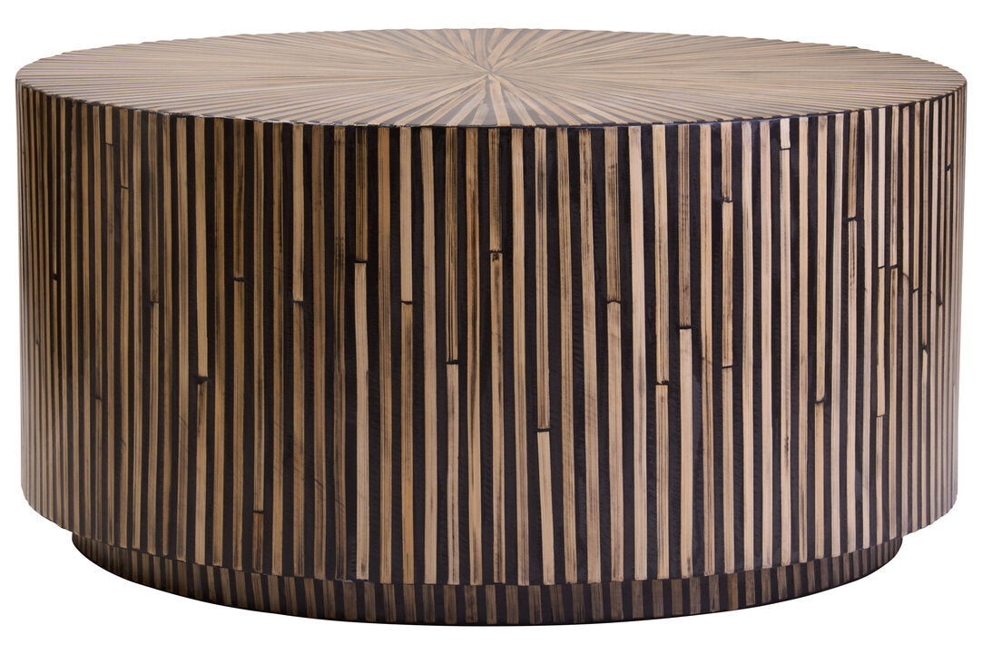 Grove Bamboo Inlay Round Coffee Table
