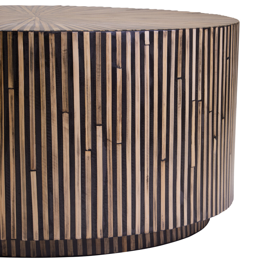 Grove Bamboo Inlay Round Coffee Table