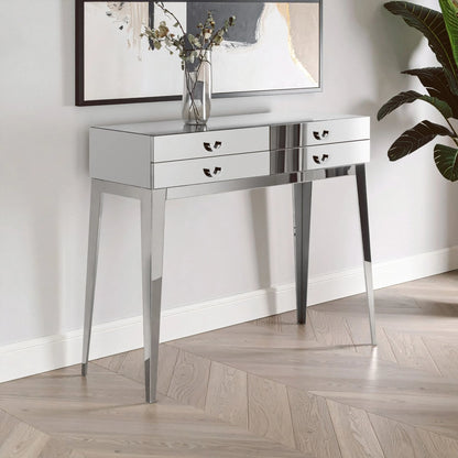 Loxley Stainless Steel 4 Drawers Console Table
