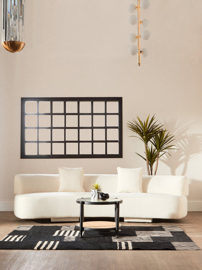 Como Cream Linen 3 Seater Sofa