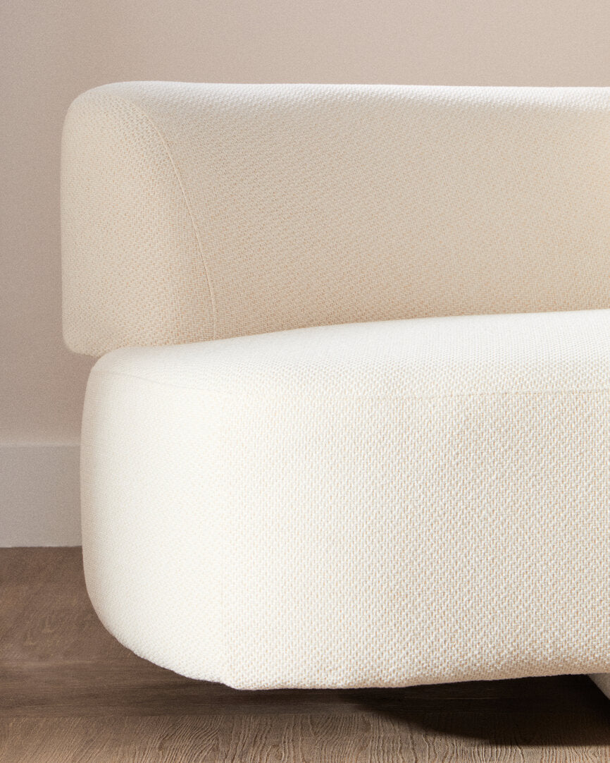 Como Cream Linen 3 Seater Sofa