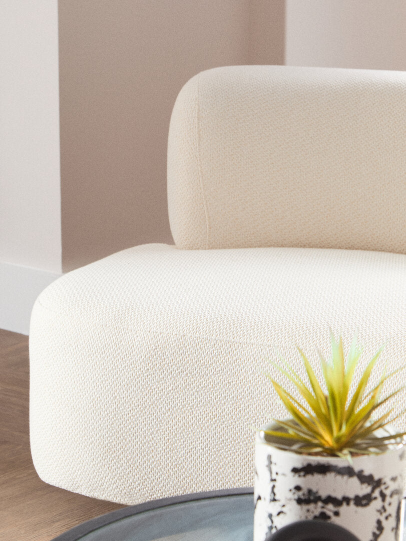 Como Cream Linen 3 Seater Sofa