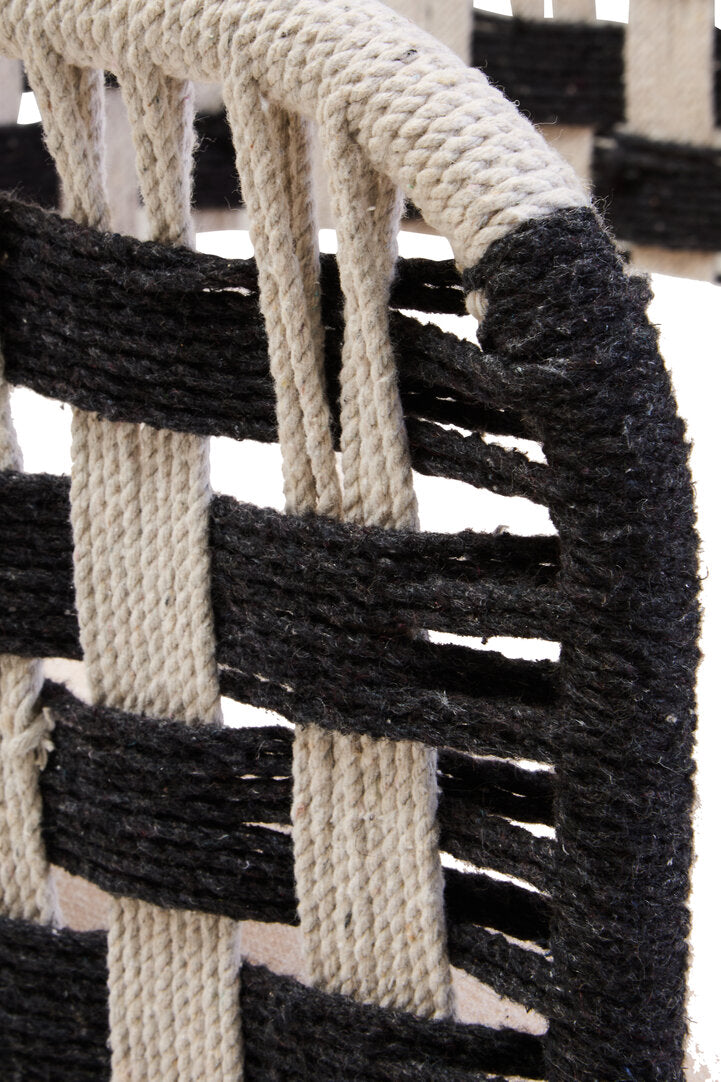 BengalBlack And White Jute Chair
