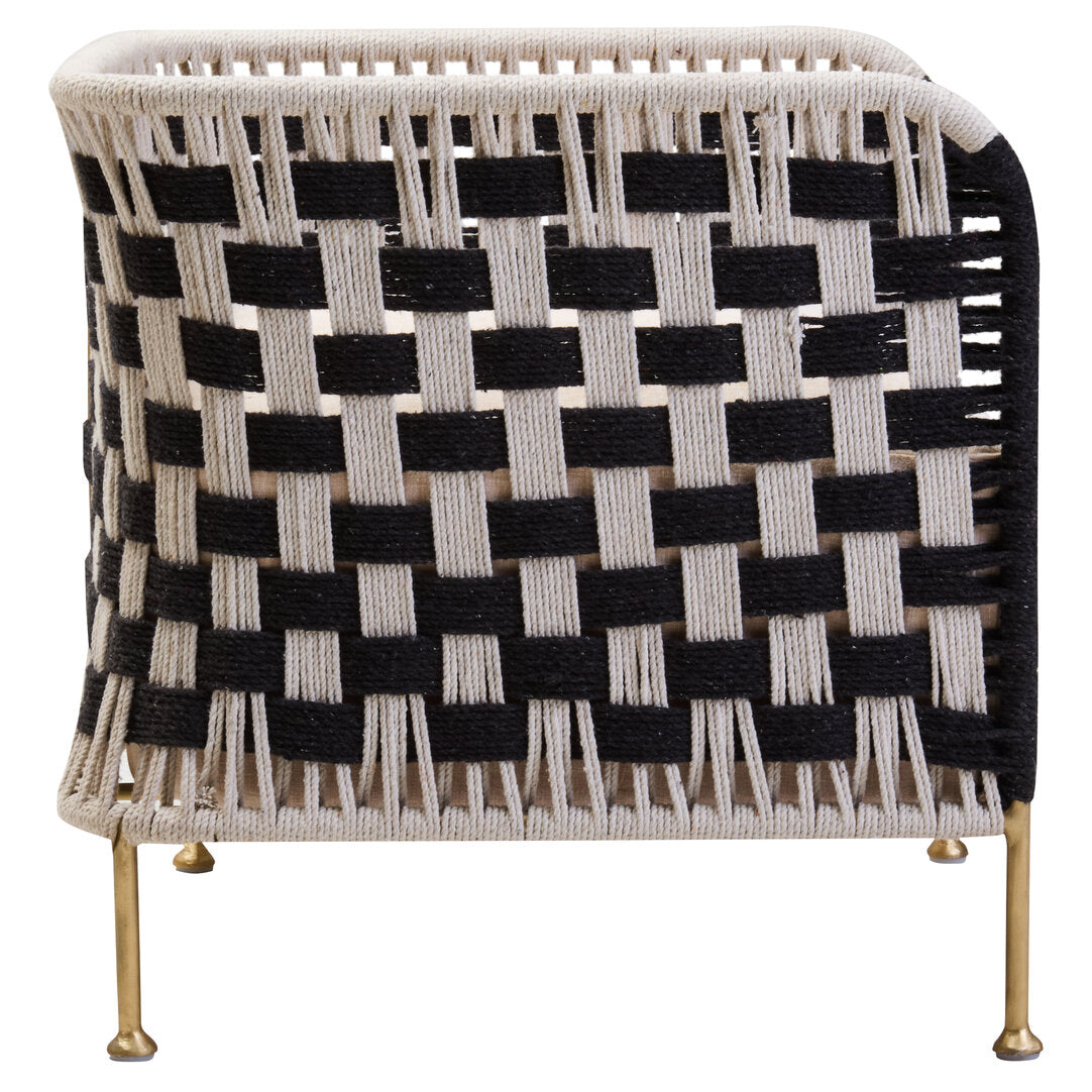 BengalBlack And White Jute Chair