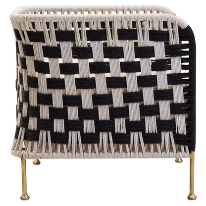 Bengal Black And White Jute Chair