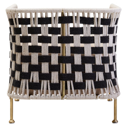 Bengal Black And White Jute Chair