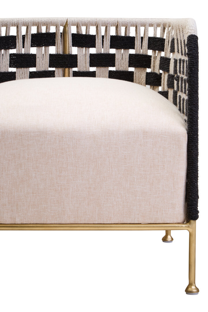 BengalBlack And White Jute Chair