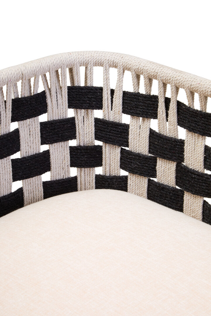 BengalBlack And White Jute Chair