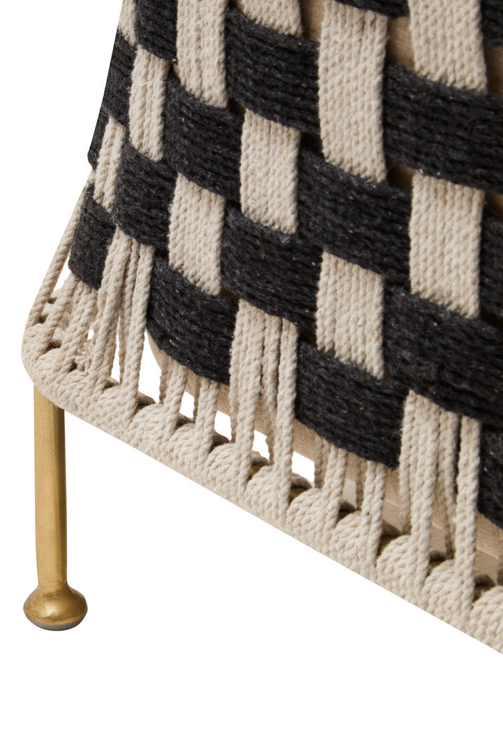 BengalBlack And White Jute Chair